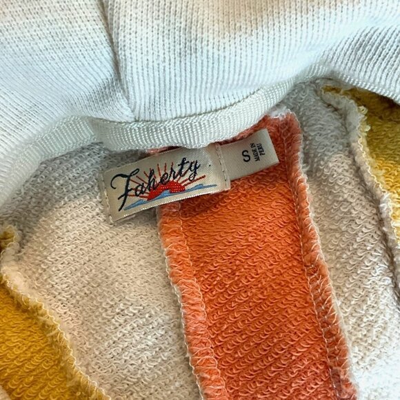 Faherty Soleil Hoodie Sunrise Sweatshirt Color Block Rainbow Size S - Picture 8 of 10